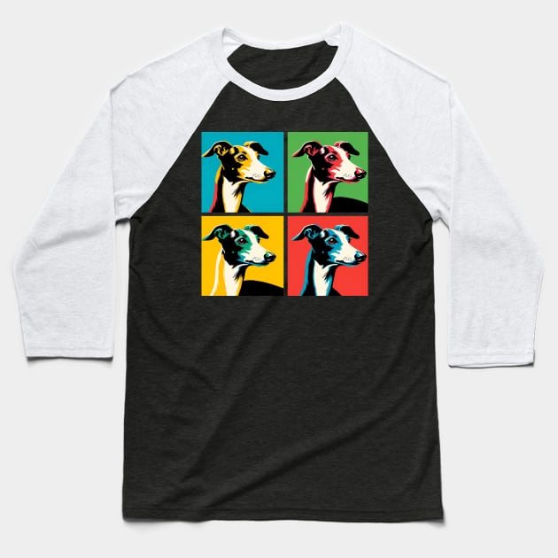 Italian Greyhound Pop Art - Dog Lovers Baseball T-Shirt by PawPopArt